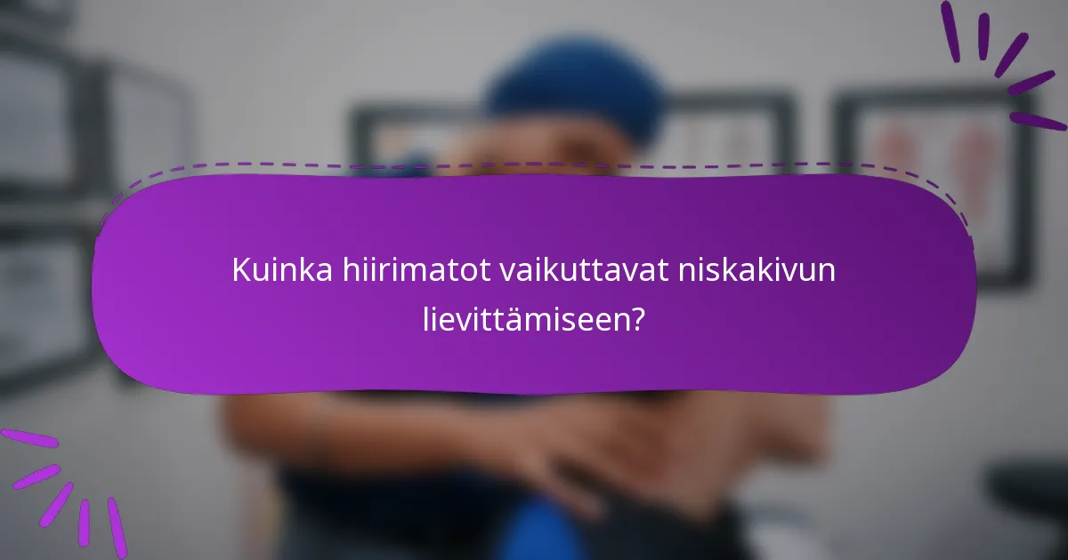 Kuinka hiirimatot vaikuttavat niskakivun lievittämiseen?